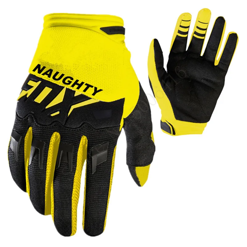 360 Dirtpaw moto rcycle racing перчатки gant moto mtb BMX горный внедорожный велосипед для скоростного спуска Перчатки Нескользящие защитные luva moto cross перчатки - Цвет: black yellow