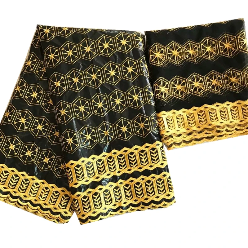 Bazin riche getzner высокое качество bazin brode getzner 5+ 2 ярдов Вышитые бассейна riche африканская ткань для платья - Цвет: KY1301206b4
