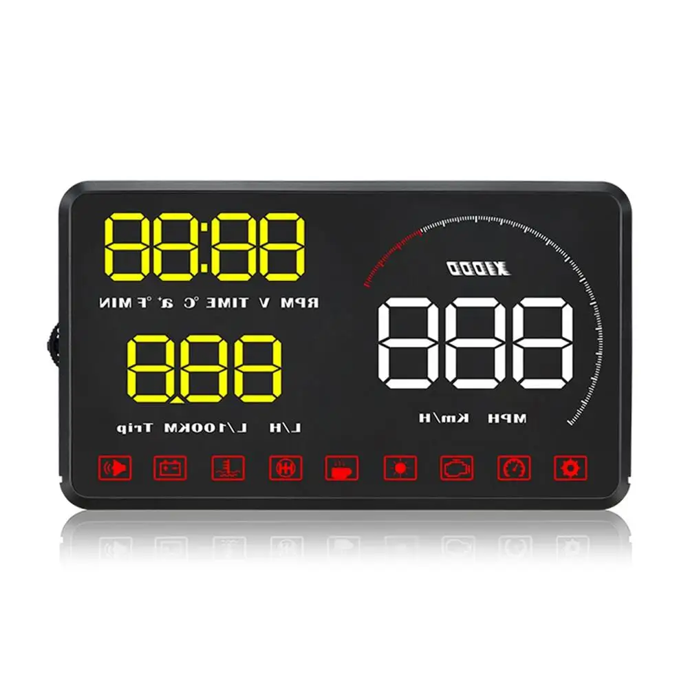 A9 автомобиля Hud Led Дисплей Obd2 превышение скорости Предупреждение системный проектор Инструмент Автоматическая регулировка Яркость