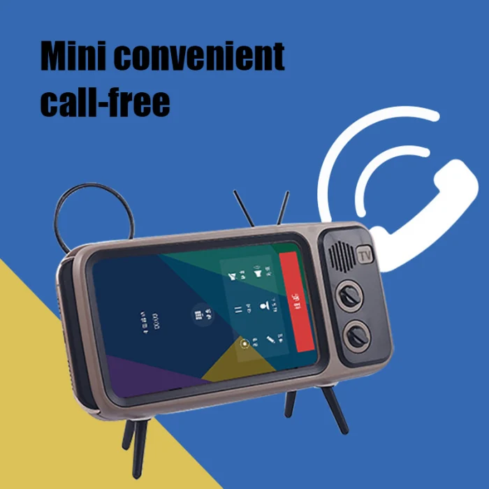 Мини-динамик Ретро ТВ мобильный телефон экран стенд беспроводной портативный аудио динамик s DC128
