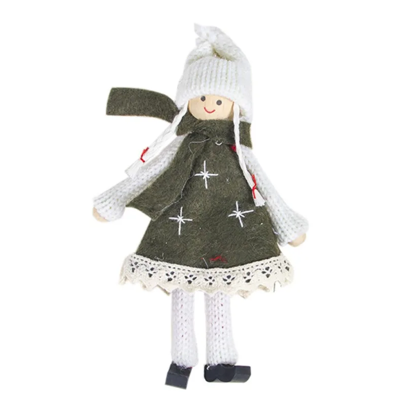 Рождественская подвеска, висячая кукла из вязаного войлока с длинными ножками, елочные украшения, праздничные украшения