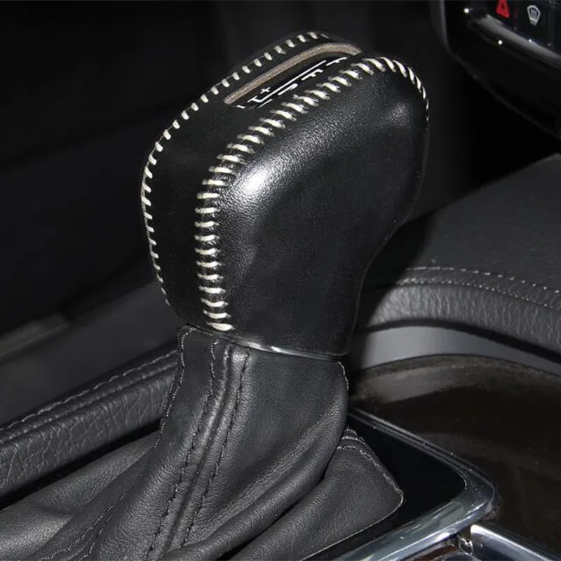Leather Hand Sewing Car Center Console Gear Handle Protection Sleeve For Volvo XC60 2018 S90 V90CC XC90 Interior Accessories | Автомобили