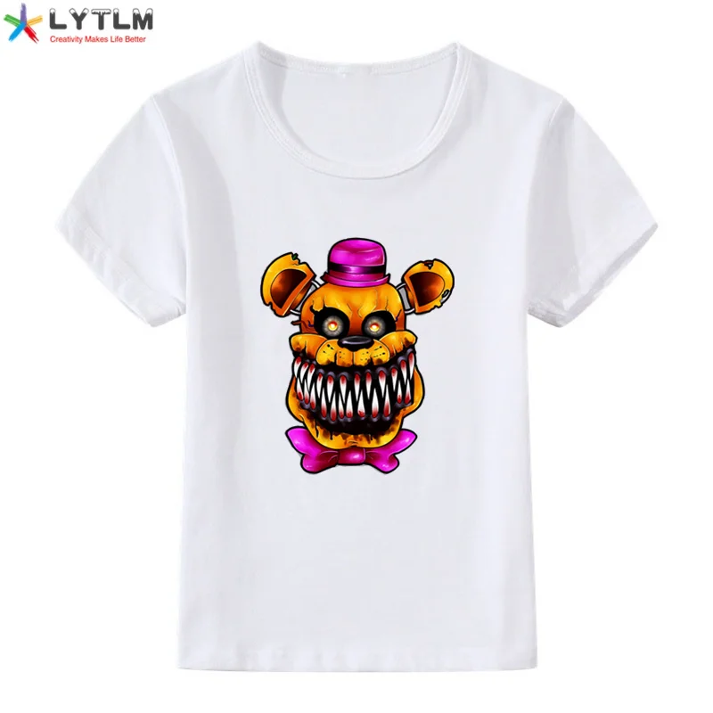 LYTLM Five Night At Freddy's» «пять ночей у Фредди» FNAF, футболка для мальчиков, брендовая детская футболка с длинными рукавами, рубашки для девочек От 10 до 12 лет Camisetas 5 ночей с Фредди», футболки для мальчиков