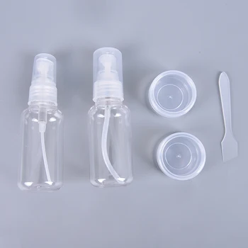 

Practical 5pcs Portable Travel Cosmetic Bottle Points Bottling Set Plastic Bottles Shampoo Cosmetic Lotion Container For Travel