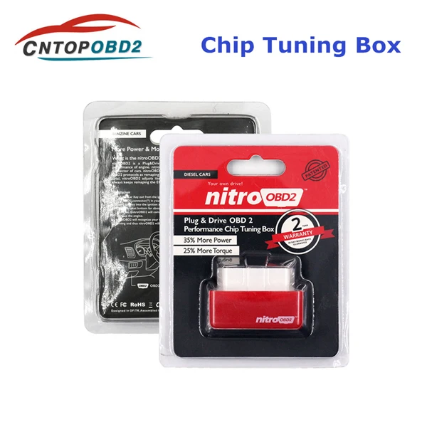 Nitro OBD2 ECOOBD2 полный чип-тюнинг Nitro OBD2 Eco OBD2 вилка и драйвер для дизельного бензина автомобиля для интерфейса OBDII - Цвет: Red For Diesel