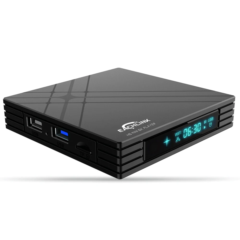 Мини Смарт ТВ приставка EACHLINK H6 Mini Android 9 0 Allwinner 4K H.265 4 ГБ/32 ГБ 2 ГГц/телефон Wi Fi BT4.1