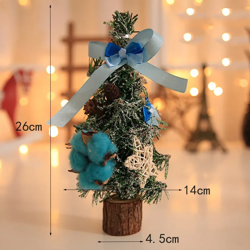 Искусственная Настольная мини-елка сосновая игла украшения для рождественской елки миниатюрная елка фестиваль аксессуары для дома - Цвет: 2