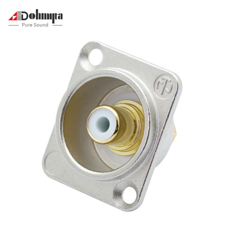 

1PC RCA Connector Original Quality Welding Free RCA Female Panel Mount Adapter for Speaker Audio DIY Repair with Screw Nuts Gold