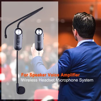 

Wireless Headset Microphone Lightweight Portable Music K380R UHF Mics Elements System for Speaker Voice Amplifier