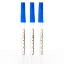 Thermomètre en verre 3 pièces thermomètre à mercure triangulaire échelle claire pour les aisselles utilisation orale termometro thermomètre domestique