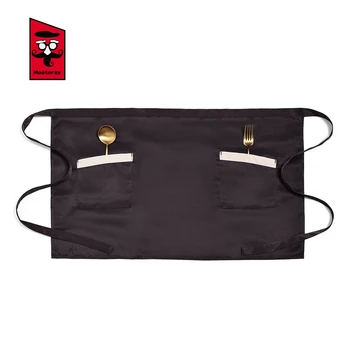 

Unisex Short Lace-up Apron Household Sanitary Cooking Anti-fouling Apron Cafe Restaurant Bakery Work Uniform Wear-resistant