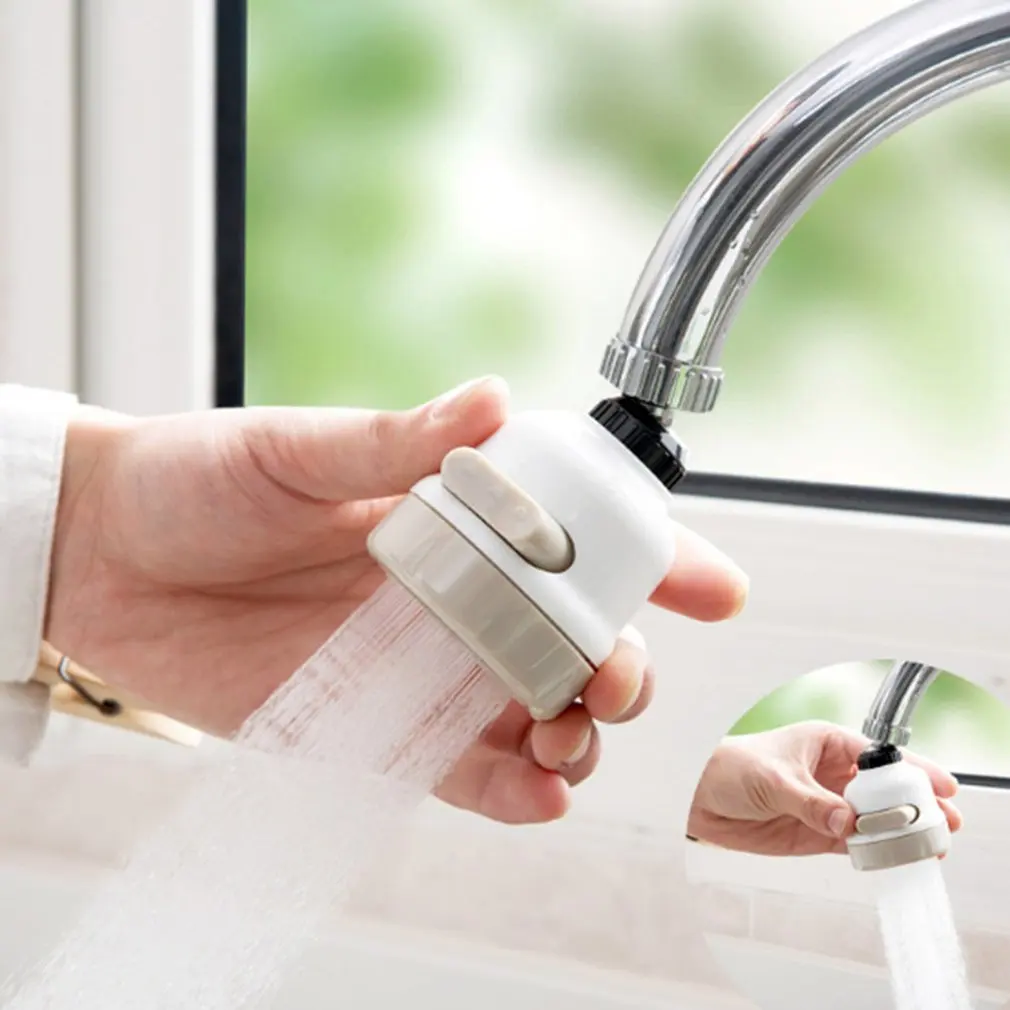 360 Degree Rotatable Faucet Water Saving Filter Sprayer Splash Filter Faucet Booster Shower Moveable Kitchen Tap Head