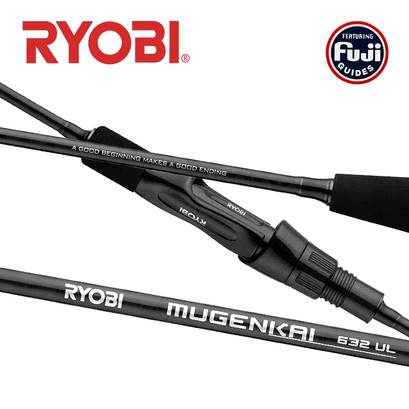 Новая спиннинговая Удочка RYOBI MUGENKAI UL, Удочка из углеродного волокна, Удочка Fuji Guides 0,8-5 г, вес приманки 1,77 М-2,07 м