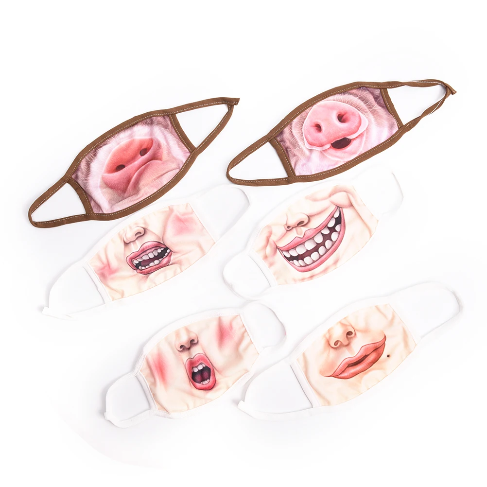 1Pc Funny Black Anti-Dust Cute Bear Cotton Mouth Face Mask Respirator For Cycling Anime Cartoon Kpop Lucky Bear Women Men Muffle