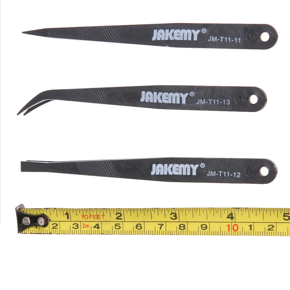 3 шт. антистатические щипцы для пайки из углеродного волокна|tweezers set|tweezers kitset tweezers