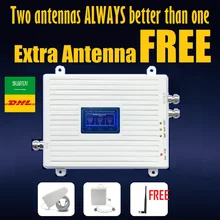 MIMO Two Indoor Ceiling Antenna Signal booster cellular amplifier 4g repeater 3g 900 1800 2100 TOP LDPA 10 to 40 meter cable