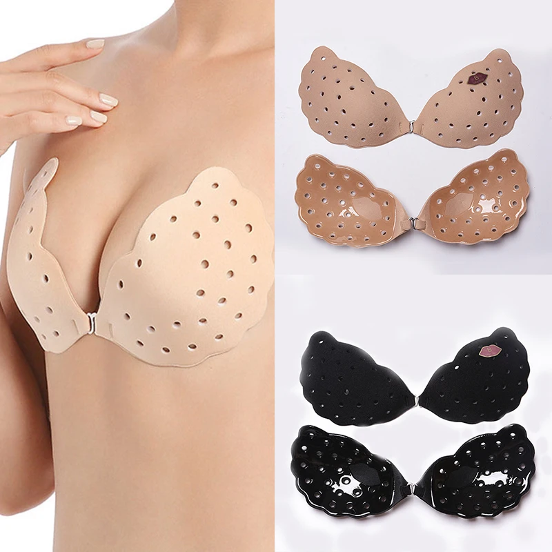 Сексуальный пуш-ап бюстгальтер силикагель наклейки бесшовные клей нижнее белье