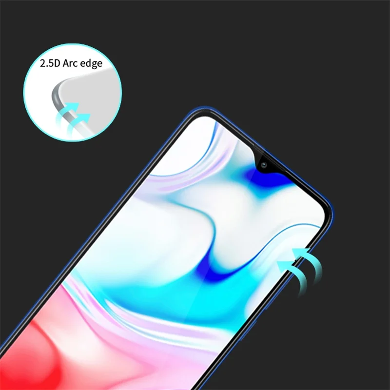 2 шт., полностью проклеенное стекло для Xiaomi Redmi 8, защита экрана, закаленное стекло для Xiaomi Redmi 8, стекло для Xiaomi Redmi 8, 8A, A8