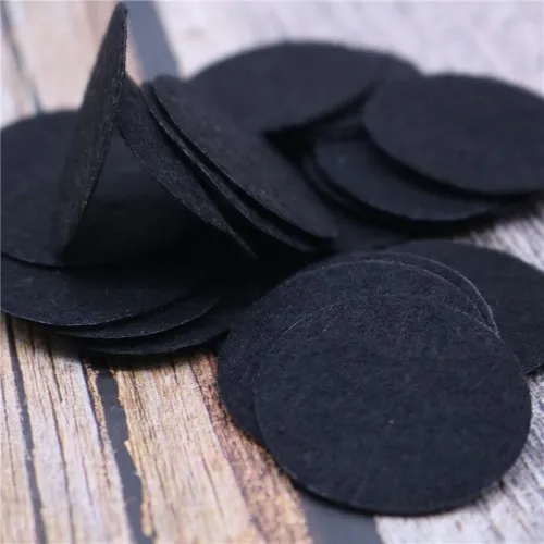 diameter 20mm 100 штук круглые шерстяные войлочные нетканые поделки для детей фетровые цветы головной убор с вышивкой в виде листьев фитинги Рождественский Войлок Декор ШИТЬЕ ПАТЧ - Color: diameter 20mm