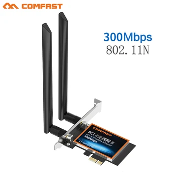 

Comfast CF-WP300 N300 Wireless PCIe Wifi Card Adapter For PC Desktop Up to 300Mbps IEEE 802.11a/b/g/n Windows 7/8/10
