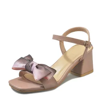 

Factory Direct Low Heels Sandals Women Ankle Strap Summer Shoes Female Plus Size 43 Block Heels Women Shoes 2020 Casual Sandals