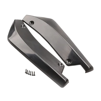 

2pcs Add On Bumper Valance Lip Auto Spats Aprons Universal Car Rear Easy Install