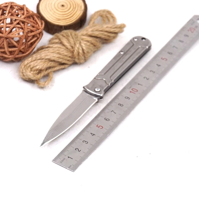 Маленький складной карманный нож, тактические ножи для выживания, 440 лезвие, стальная ручка, многофункциональный инструмент для повседневного использования, походный охотничий нож