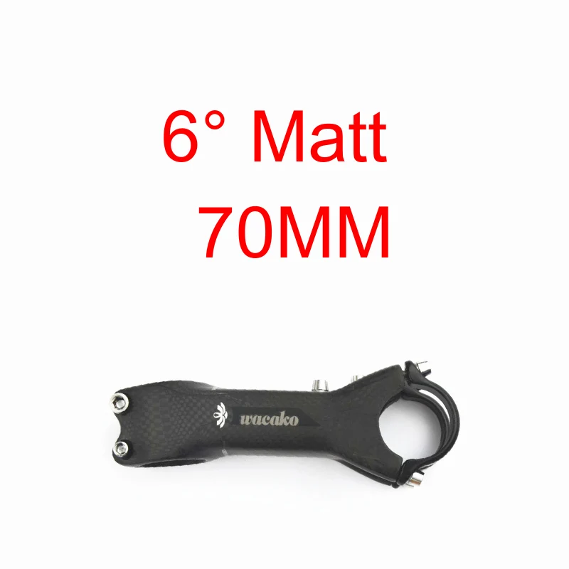 Matt 6 Degree 70mm Wacako глянец/матовый 6 градусов Специальный сверхлегкое карбоновое дорога/горный велосипед стволовых углеродное волокно mtb 6 70/80/90/100/110/120 мм - Цвет: Matt 6 Degree 70mm