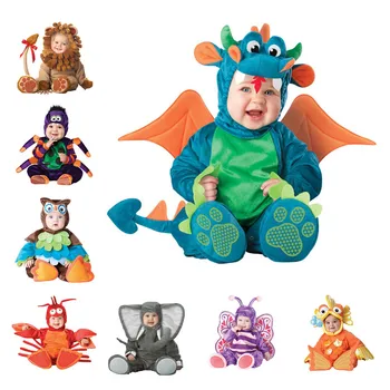 

New Arrival High Quality Baby Boys Girls Halloween Dinosaur Costume Romper Kids Clothing Set Toddler Co-splay Triceratops