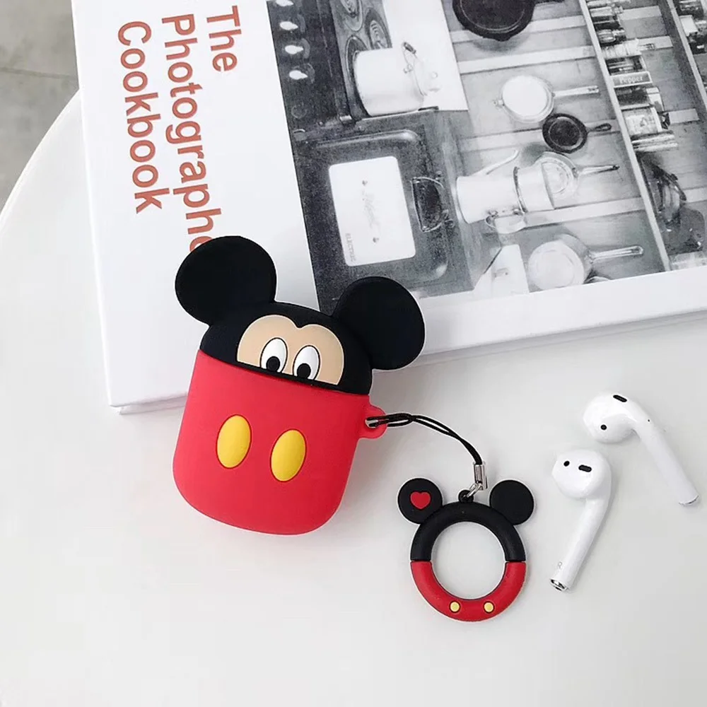 Силиконовый защитный чехол для iPhone Airpods 1 2 чехол Беспроводная зарядка для наушников коробка пердеж персик Bluetooth чехол для наушников с крючком - Цвет: GJ0477