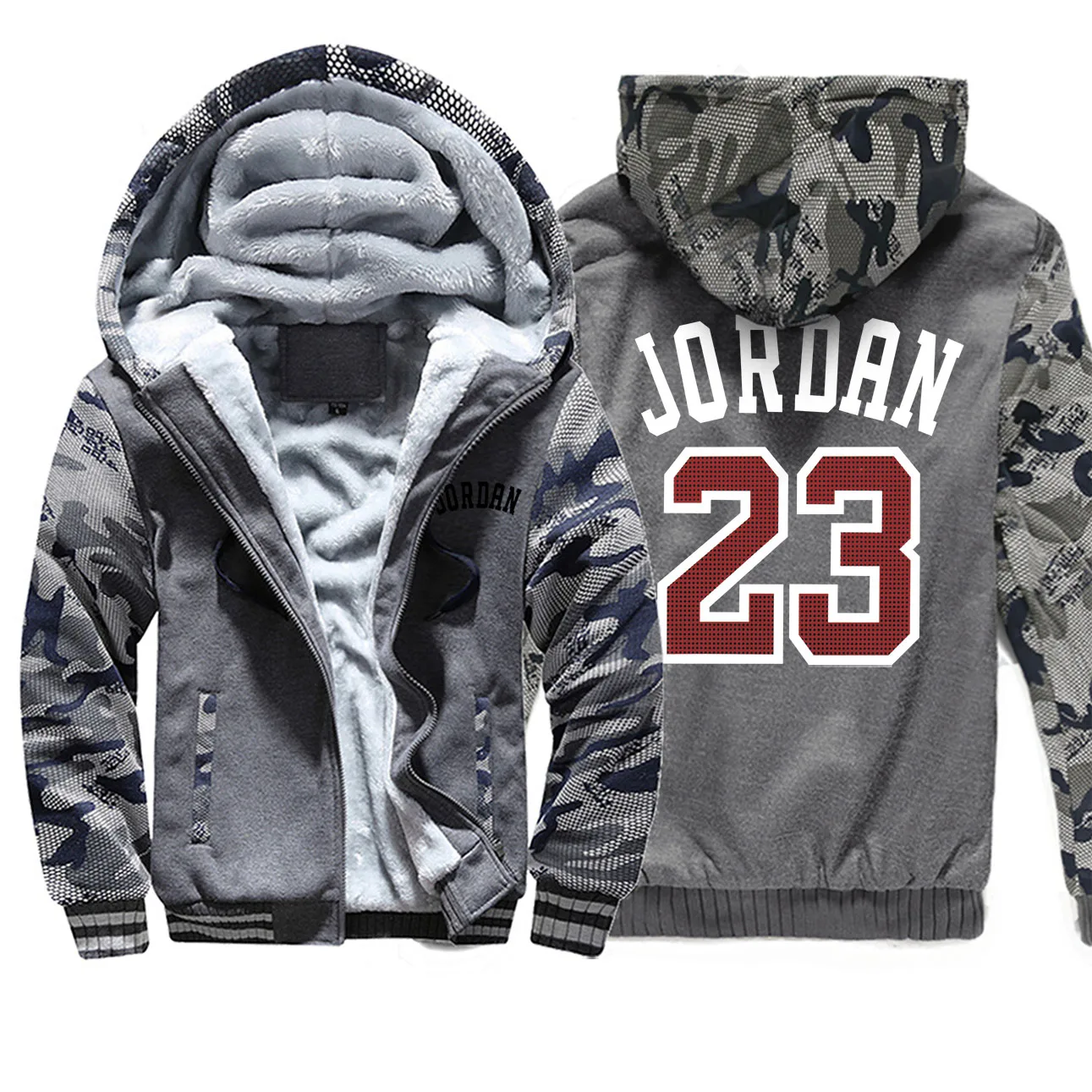 Jordan 23 мужские толстовки с буквенным принтом зимние утепленные мужские куртки камуфляжные пальто с рукавами стильная популярная верхняя мужская спортивная одежда - Цвет: Dark Gray 6