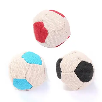

Colorful Canvas Football Print Cat Bite Toy Funny Interactive Pets Chew Supplies