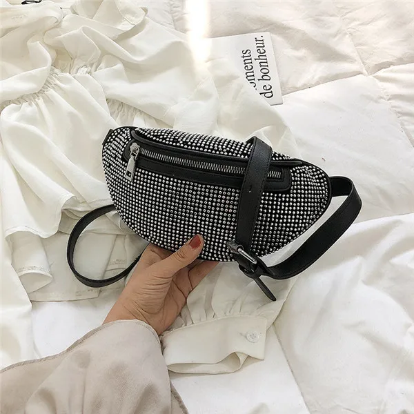 Мода Harajuku Jude сумка Мода дамы нагрудная сумка в стиле casual вышивка Crossbody мешок прилив бренд хип хоп улица тенденция талии - Цвет: Серебристый