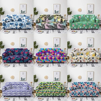 

Floral Plant Sofa Couch Slipcovers For Living Room Sofa Slipcovers Tight Wrap Single/Two/Three/Four seater Sofa Covers