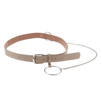 

Women Fashion PU Leather Waist Belt Adjustable Waist Belt with Metal Ring