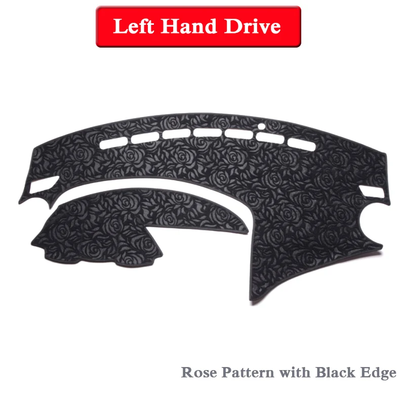 Rose Black LHD Автомобильный Стайлинг приборной панели Избегайте Light Pad Инструмент крышка платформы коврики Роза для Mazda 3 BL 2010-2013 LHD и RHD анти-коврик - Название цвета: Rose Black LHD