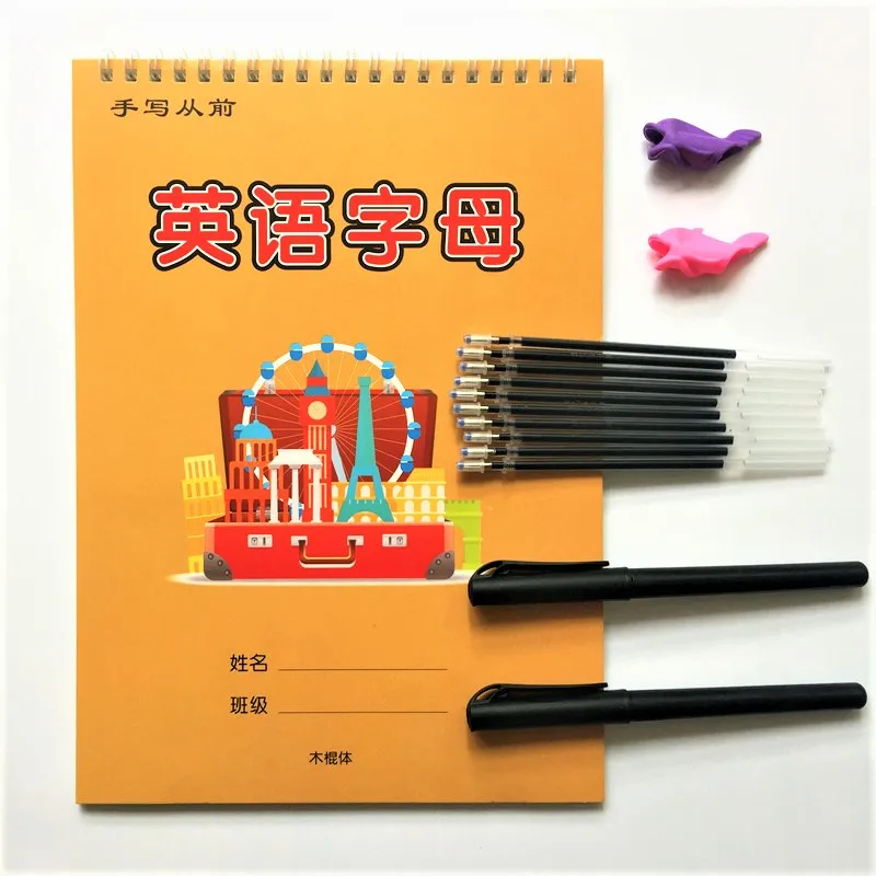 1 pcs Children Alphabet ABC groove copybook English 26 alphabet Exercise book Kindergarten baby pre-school to write the text 1 pcs Children Alphabet ABC groove copybook English 26 alphabet Exercise book Kindergarten baby pre-school to write the text
