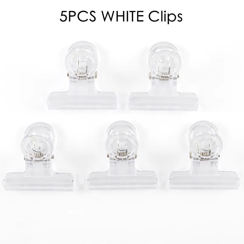 5PCS WHITE Clips COSCELIA, прозрачный полигель, быстрое строительство, кончики для ногтей, зажимы, для наращивания ногтей, пластик, строительный маникюрный набор для дизайна ногтей - Цвет: 5PCS WHITE Clips