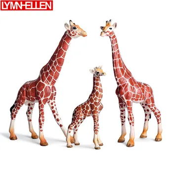 

Simulation Giraffe Family Set Action Figure Wild Animal PVC Model Home New Decoration Children Collection Toys Figurine Gifts