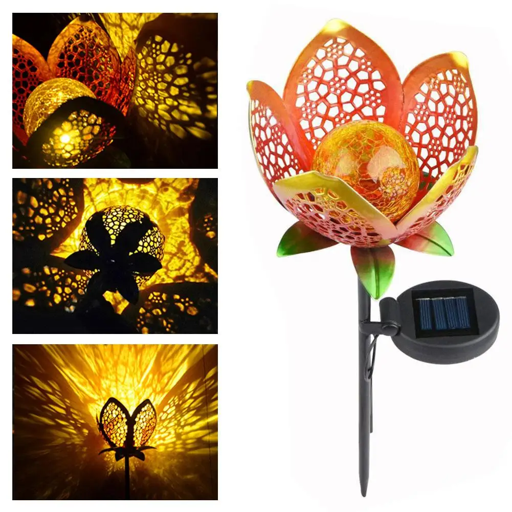 Открытый Солнечный фонарь для ландшафтного сада Цветочные огни рампы водонепроницаемый Путь Сад газон украшение лампы патио дорожка двора