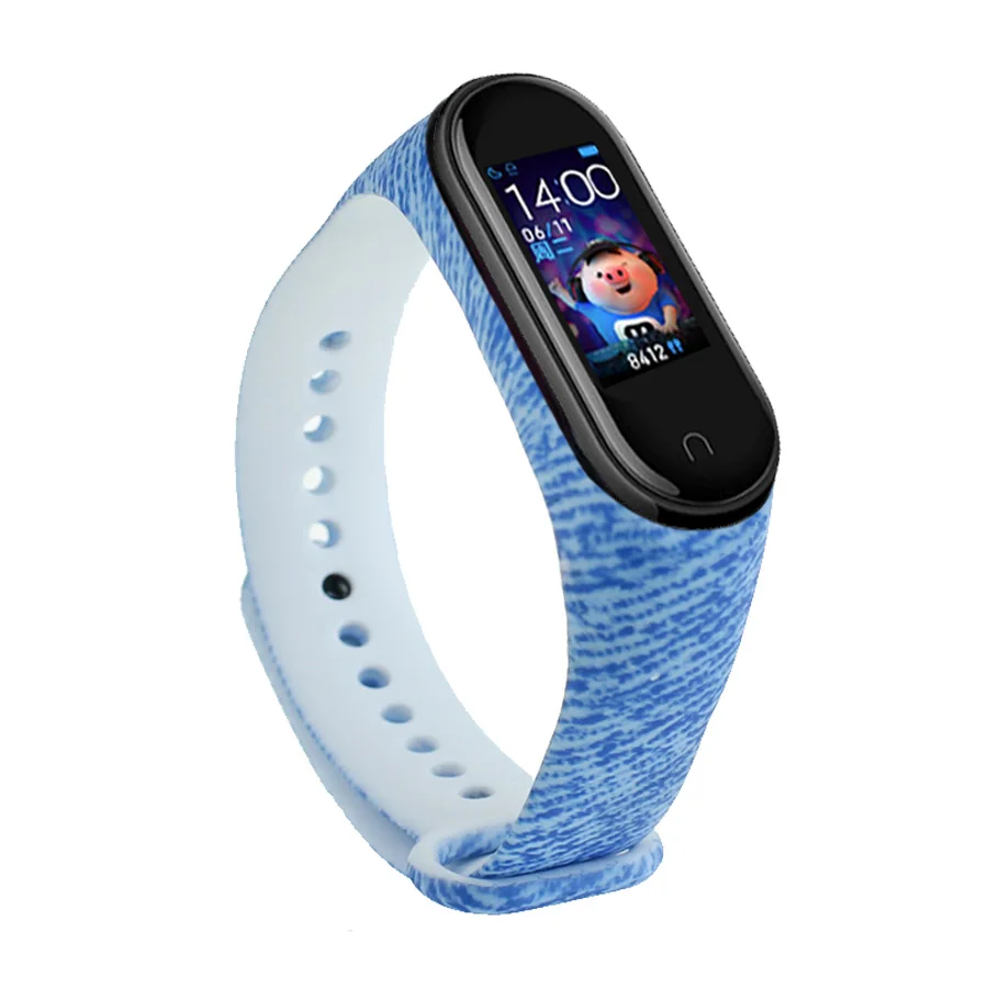 Mi Band 3 4 ремешок браслет красочный силиконовый браслет mi band 4 ремешок умный ремешок для Xiaomi mi 3 4 ремешок - Цвет: 59805