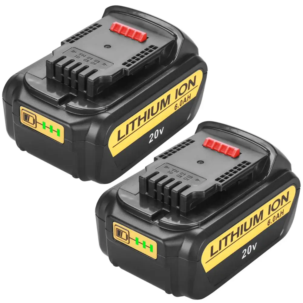 

20V 6000mAh For DeWalt DCB200 MAX Rechargeable Power Tools Battery Replacement DCB181 DCB182 DCB204 DCB101 DCF885