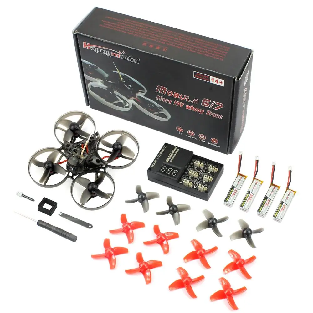 Flysky Standard Happymodel Mobula 7 75 мм Mobula6 65 мм Bwhoop Crazybee F4 Pro OSD 2S FPV гоночный Дрон Квадрокоптер обновление BB2 ESC 700TVL Mobula 6 - Цвет: Flysky Standard