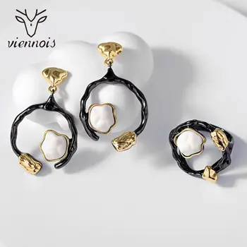 

Viennois Dubai jewelry sets for Women Mix Color Vintage Dangle Earrings and Ring Jewelry Set for Women Fashion Jewelry for Women