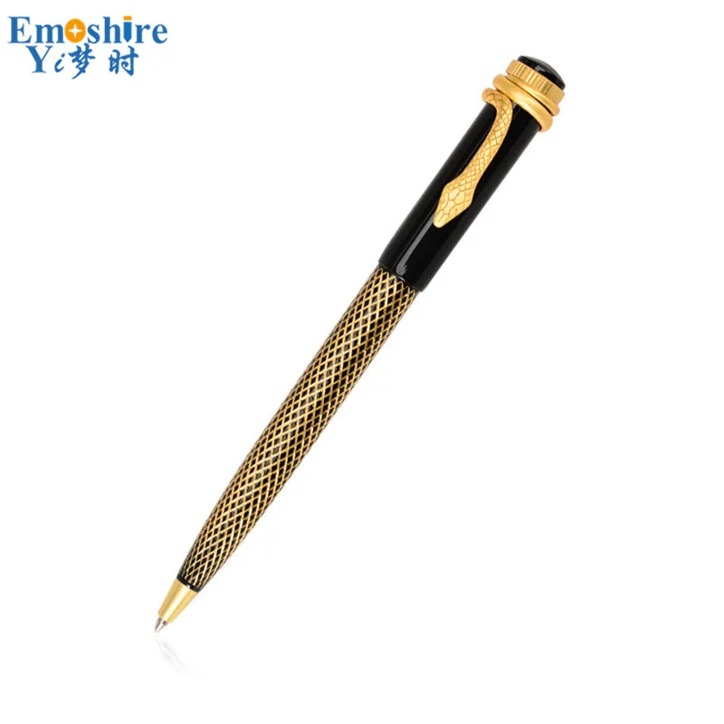 Новое поступление шариковая ручка роликовая шариковая ручка индивидуальный логотип бизнес подарки металлическая змейка шариковая Золотой зажим для ручки для Parker Refill P809 - Цвет: NO.1