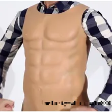 Мужской сексуальный сильный человек мускулистый Грудь Мышцы силикон искусственная грудь мускулы Pecloralis реалистичные мужские боди формирователь косплей платье ручной работы
