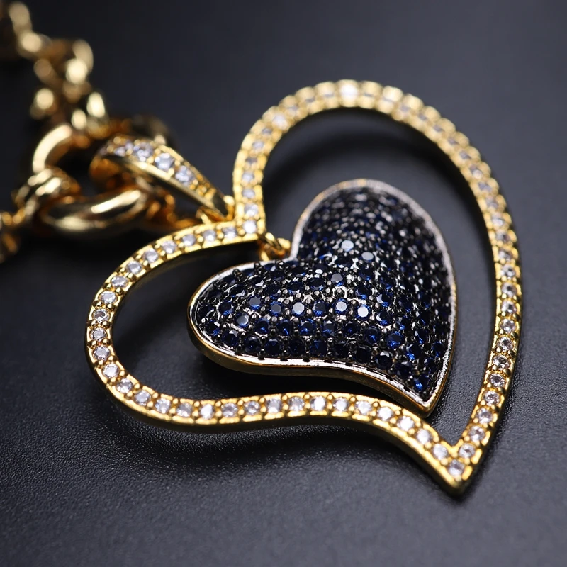 Pure 18K Yellow Gold Special Butterfly Heart Bling Pendant Au750 11mm Length