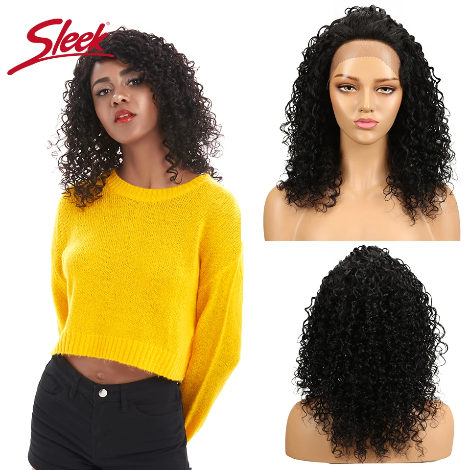 

Sleek Curly Short Human Hair Wig 100% Remy Brazilian Hair Wigs 4X4 Lace Wigs Natural Color Curly Wig 150% Density Wigs Real Wigs