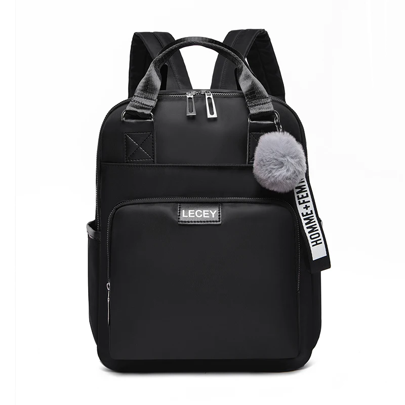 Vfemage Multifunction Nylon Bag Women Backpack Ladies Bookbag Female School Bags for Teenage Girl Hair Ball Waterproof Sac a Dos