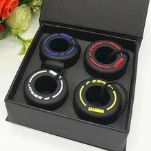 Tire keychain Pendant Key-Ring Gift Small Car-Lovers Cartoon Fashion Simulation Unisex F1 Car-Decoration Rubber Auto-Accessories